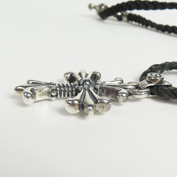 実際に弊社で買取させて頂いた【ギャラ付き】TRAVIS WALKER/トラヴィスワーカー DOUBLE CROSS/ダブルクロス Wレザー ブレイド ネックレス pd810tw blの画像 3枚目