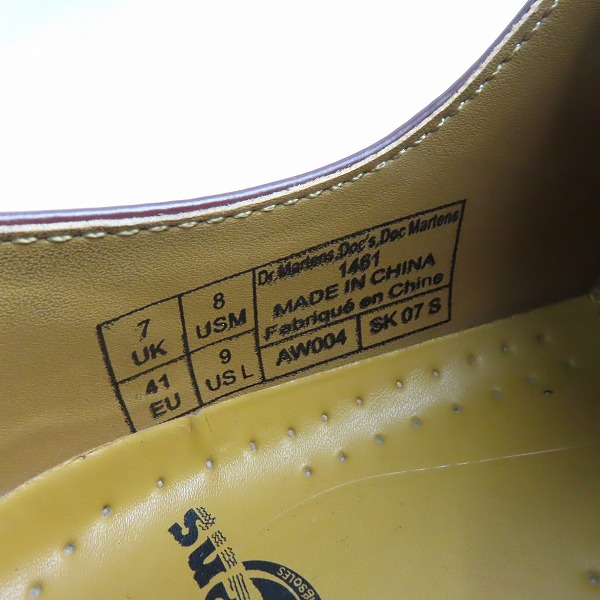 実際に弊社で買取させて頂いたDr.Martens/ドクターマーチン 3EYE SHOE/3ホールシューズ 1461/UK7の画像 5枚目