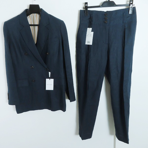 実際に弊社で買取させて頂いた【未使用】Paul Smith/ポールスミス ウィメンズ リネン ダブルジャケット/テーパードパンツ/セットアップ JK232/291T/42