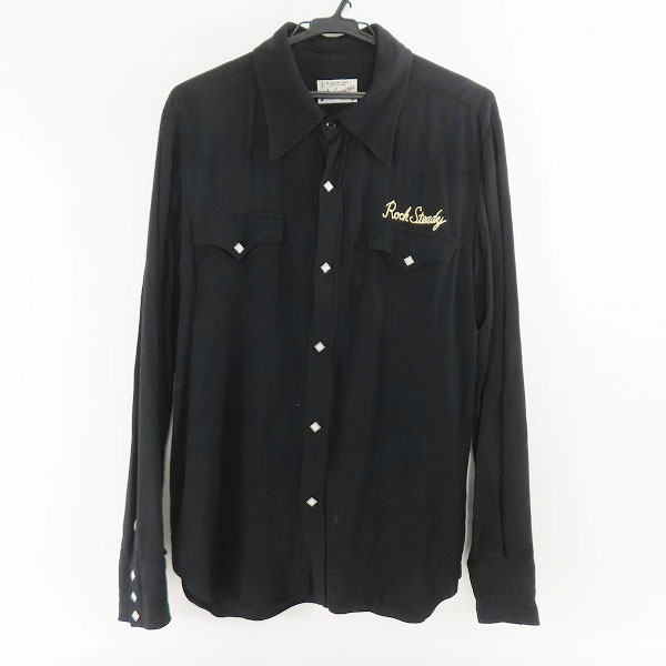 実際に弊社で買取させて頂いたWACKO MARIA/ワコマリア チェーンステッチ刺繍 レーヨン 長袖 ウエスタンシャツ/M