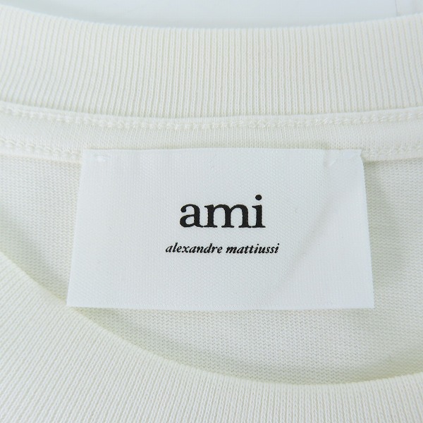 実際に弊社で買取させて頂いた【未使用】ami alexandre mattiussi/アミ アレクサンドルマテュッシ ハートAロゴ刺繍 半袖Tシャツ UTS004.726/Lの画像 2枚目