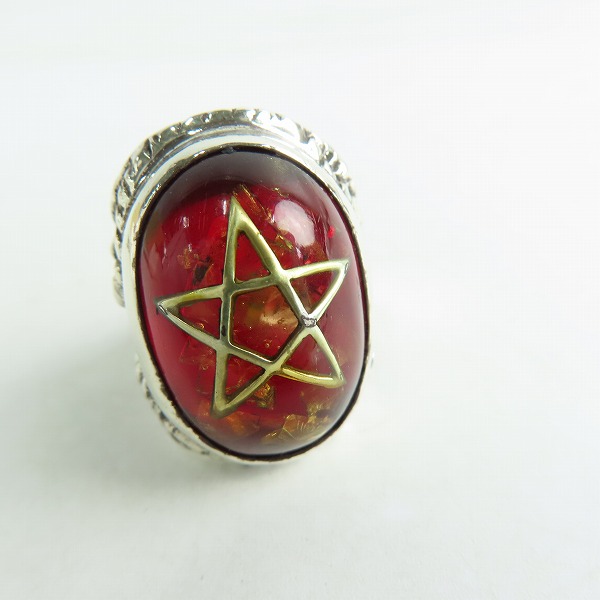 実際に弊社で買取させて頂いた【ギャラ付き】ALEX STREETER/アレックスストリーター エンジェルハートリング クラックレッド ALR371C/10.5号の画像 7枚目