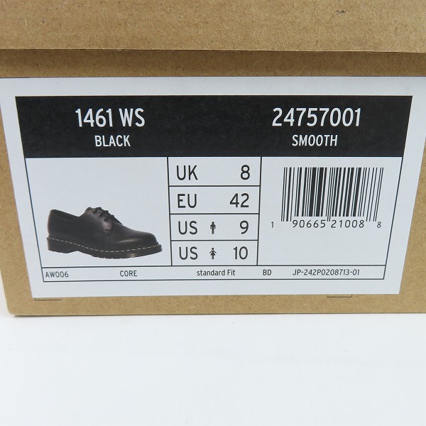 実際に弊社で買取させて頂いたDr.Martens/ドクターマーチン 1461 WS 3ホール ホワイトステッチ シューズ 24757001/UK8の画像 9枚目