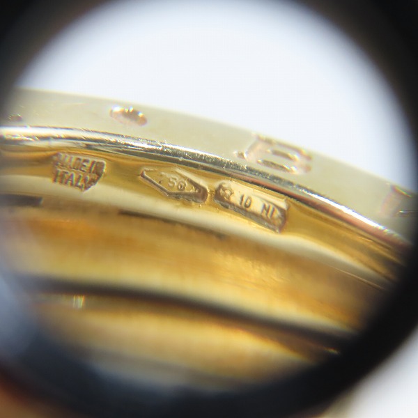 実際に弊社で買取させて頂いたBVLGARI/ブルガリ 750/K18YG/イエローゴールド B-ZERO1/ビーゼロワン リング/指輪 53/12号の画像 8枚目