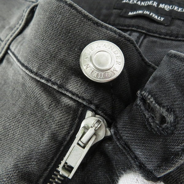 実際に弊社で買取させて頂いたAlexander McQueen/アレキサンダーマックイーン スカルワッペン スキニーパンツ/48の画像 9枚目
