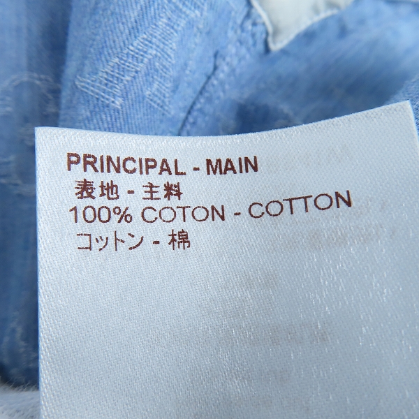 実際に弊社で買取させて頂いた【JPタグ】LOUIS VUITTON/ルイヴィトン モノグラム LV刺繍 シャンブレーシャツ XLの画像 4枚目