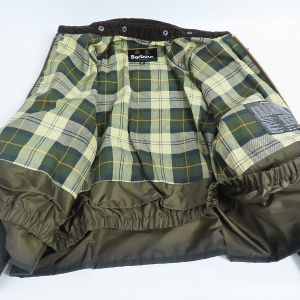 実際に弊社で買取させて頂いたBarbour/バブアー TRANSPORT トランスポート ワックス コットン ショート ブルゾン 232MWX1678 36の画像 6枚目