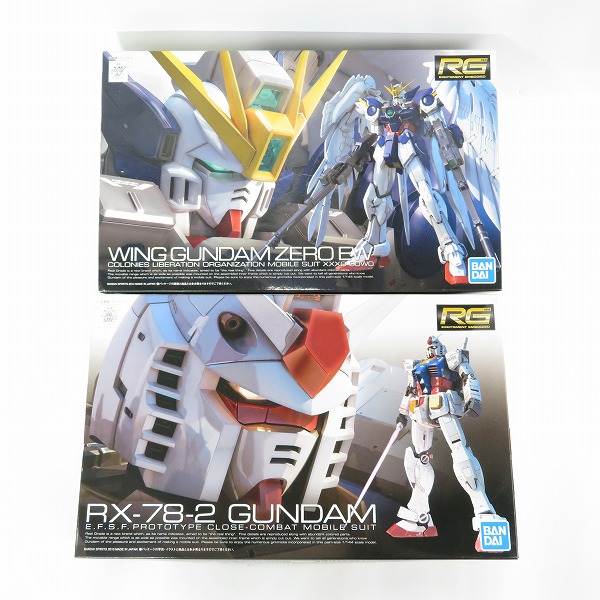 実際に弊社で買取させて頂いた【未組立】BANDAI/バンダイスピリッツ RG  1/144 ウィングガンダムゼロ EW/RX-78-2 ガンダム 2点セット/ガンプラ