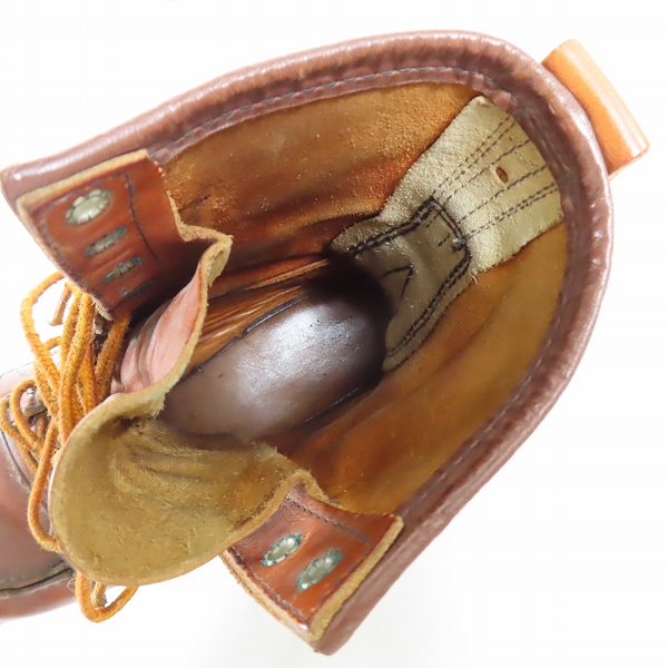 実際に弊社で買取させて頂いたRED WING/レッドウィング 四角犬タグ アイリッシュセッター ロングブーツ 877 8.5の画像 4枚目