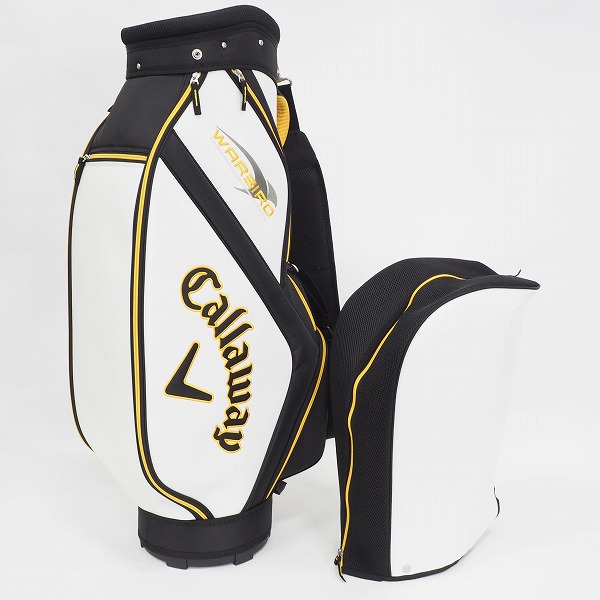実際に弊社で買取させて頂いたCallaway/キャロウェイ WARBIRD/ウォーバード 5分割 キャディバッグ ホワイトｘブラックｘイエローの画像 1枚目