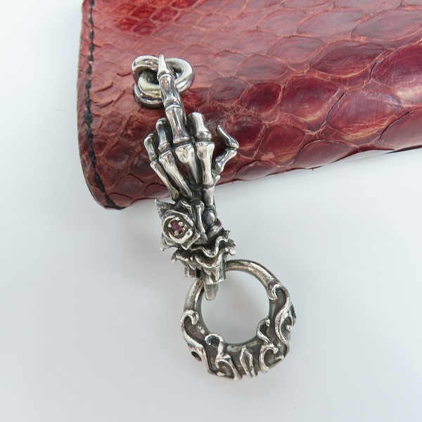 実際に弊社で買取させて頂いたFAL/エフエーエル ラッセルパイソン レザーウォレット/長財布の画像 8枚目