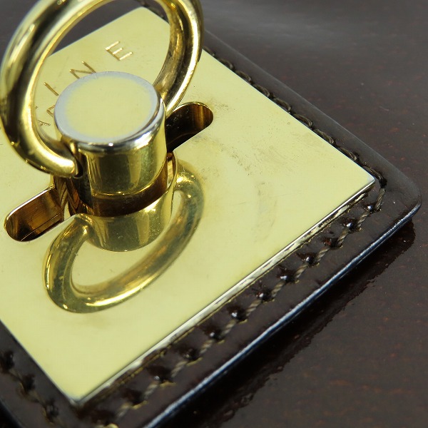 実際に弊社で買取させて頂いたCELINE/セリーヌ ガンチーニ  エナメル ハンド バッグ の画像 6枚目