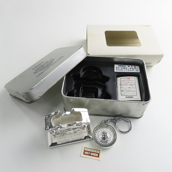 実際に弊社で買取させて頂いたZIPPO/ジッポー HARLEY DAVIDSON/ハーレーダビッドソン ホイール型キーホルダー/デスクトップホルダーのみの画像 9枚目