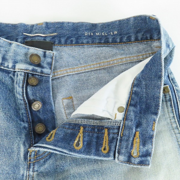 実際に弊社で買取させて頂いた【JPタグ】SAINT LAURENT PARIS/サンローランパリ スリム ストレート デニム 597052 Y372E/28の画像 7枚目