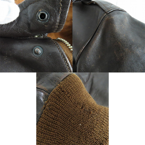 実際に弊社で買取させて頂いたTHE REAL McCOY'S/ザ リアルマッコイズ A-2 レザー フライトジャケット 30-1415/42の画像 8枚目