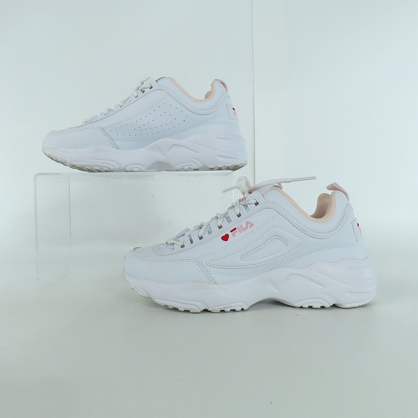 実際に弊社で買取させて頂いたFILA/フィラ DISTRACER HEART/ディストレーサーハート 厚底スニーカー USS21086-128 25の画像 3枚目