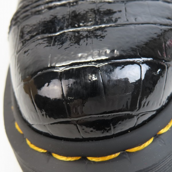 実際に弊社で買取させて頂いた【未使用】Dr.Martens/ドクターマーチン SINCLAIR ジャングル ブーツ クロコエンボス ブラック 26260001/UK5の画像 6枚目