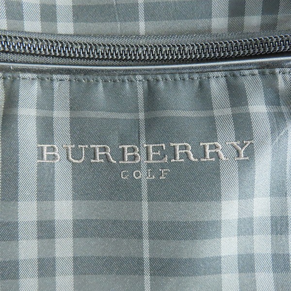 実際に弊社で買取させて頂いたBurberry/バーバリー ゴルフ チェック柄 ボストンハンドバッグ ブラックの画像 4枚目
