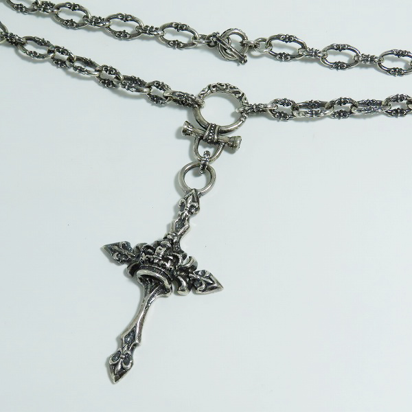 実際に弊社で買取させて頂いたROYAL ORDER/ロイヤルオーダー ラージクロスw/クラウンペンダントトップ  ネックレスチェーン Tバー