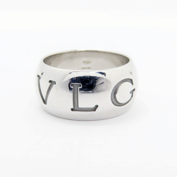 実際に弊社で買取させて頂いたBVLGARI/ブルガリ モノロゴ K18WG/ホワイトゴールド リング/指輪 #55/14-14.5号の画像 1枚目