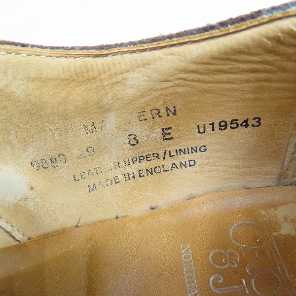 実際に弊社で買取させて頂いたCROCKETT&JONES/クロケット&ジョーンズ MALVERN/マルバーン スエード シングルモンクストラップ シューズ 9880/8の画像 5枚目
