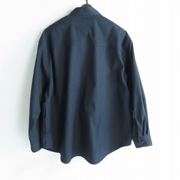実際に弊社で買取させて頂いたWTAPS/ダブルタップス ストライプ ツイルテキスタイルオーバーサイズ長袖シャツ 232TQDT-SHM01/01の画像 1枚目
