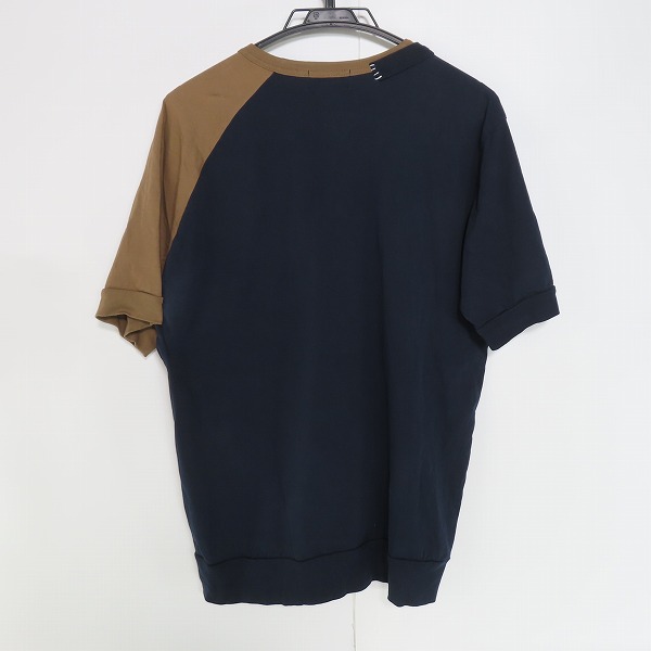 実際に弊社で買取させて頂いたkolor/カラー プレミアムコットン DOCKING CUTSEW Vネック ドッキング カットソー 21SCM-T10206/3の画像 1枚目