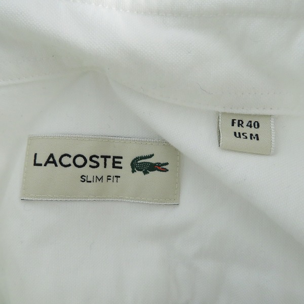 実際に弊社で買取させて頂いたLACOSTE/ラコステ 胸刺繍 長袖 ボタンシャツ Mの画像 2枚目
