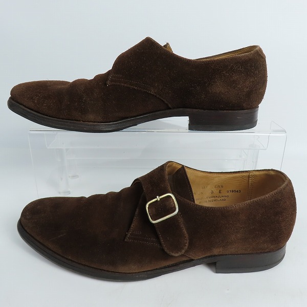 実際に弊社で買取させて頂いたCROCKETT&JONES/クロケット&ジョーンズ MALVERN/マルバーン スエード シングルモンクストラップ シューズ 9880/8の画像 3枚目