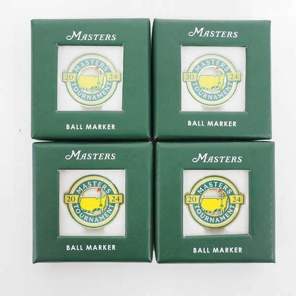 実際に弊社で買取させて頂いた【未使用】MASTERS/マスターズ ゴルフ 2024 ボールマーカー 円形タイプ  4個セット
