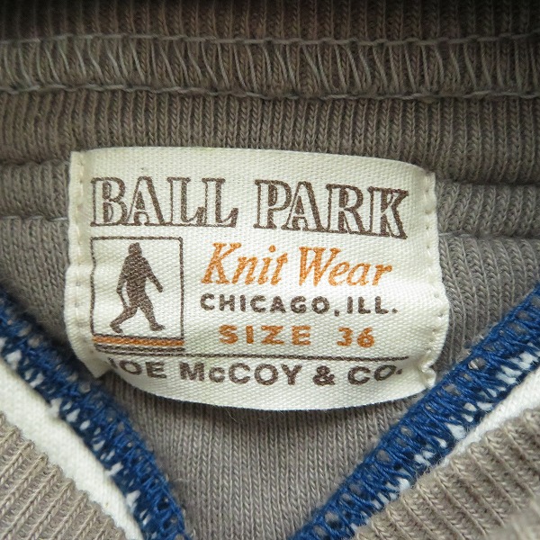 実際に弊社で買取させて頂いたTHE REAL McCOY'S/ザ リアルマッコイズ BALL PARK/JOE McCOY/ジョーマッコイ フード後付けデザイン パーカー/36の画像 2枚目