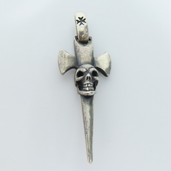 実際に弊社で買取させて頂いた【ギャラ付】Gabor/ガボール クォーターシングルスカルラウンドボットーダガペンダントの画像 1枚目