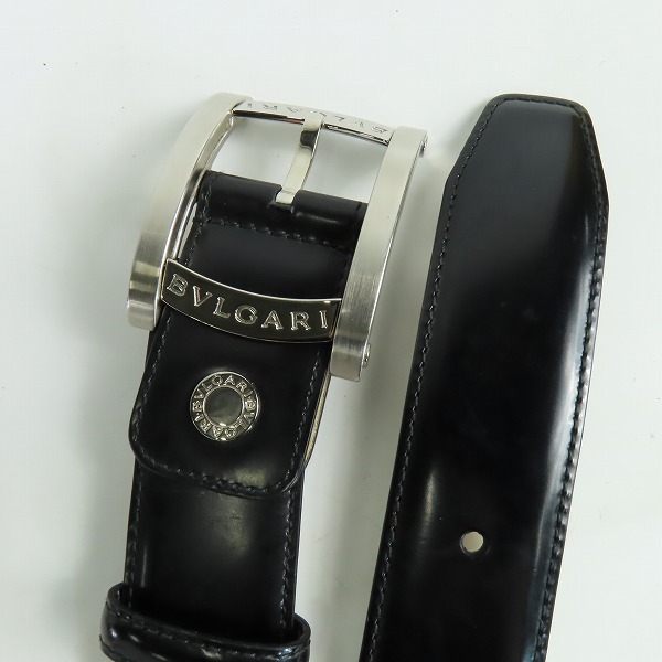 実際に弊社で買取させて頂いたBVLGARI/ブルガリ ASSIOMA BELT /アショーマ バックル レザー ベルトの画像 1枚目