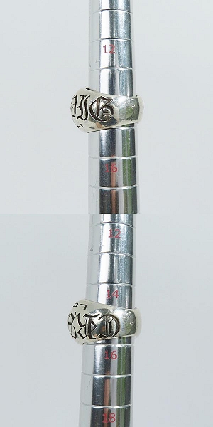 実際に弊社で買取させて頂いたCRAZY PIG DESIGNS/クレイジーピッグ  ゴシッククレイジーピッグヘビーDリング 14-15.5号の画像 9枚目