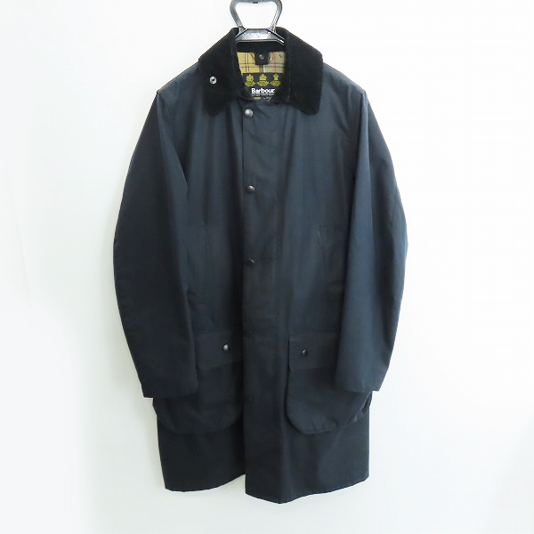 実際に弊社で買取させて頂いたBarbour/バブアー 15AW 裏地チェック オイルド ステンカラー コート MWX0534NY91/1402141 40
