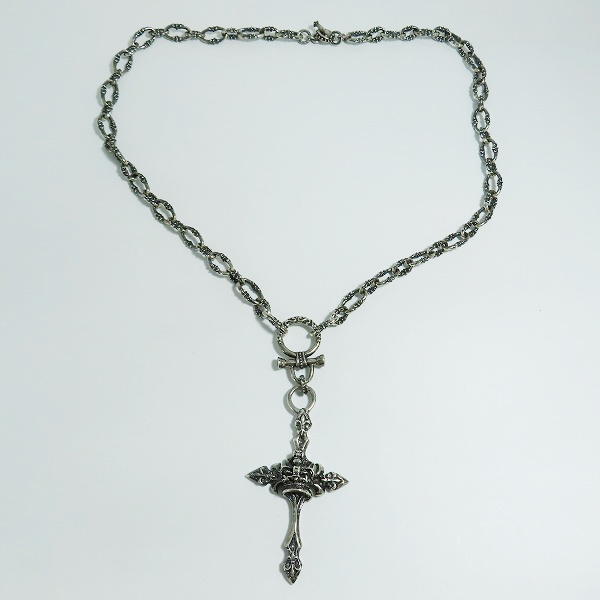 実際に弊社で買取させて頂いたROYAL ORDER/ロイヤルオーダー ラージクロスw/クラウンペンダントトップ  ネックレスチェーン Tバーの画像 1枚目