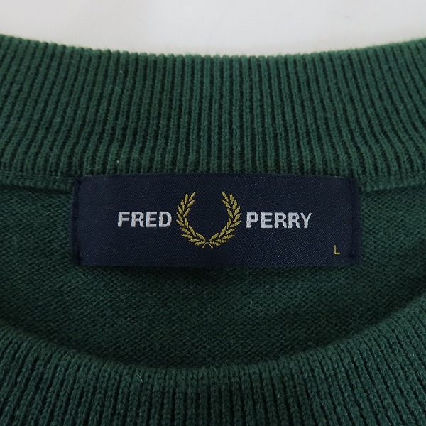 実際に弊社で買取させて頂いたFRED PERRY/フレッドペリー Tipped Sleeve Crew Neck Jumper Vネックニット K7505/Lの画像 2枚目