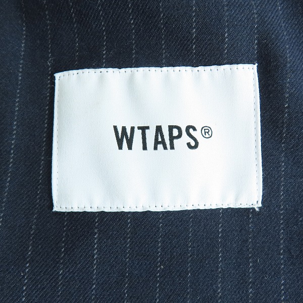 実際に弊社で買取させて頂いたWTAPS/ダブルタップス ストライプ ツイルテキスタイルオーバーサイズ長袖シャツ 232TQDT-SHM01/01の画像 5枚目