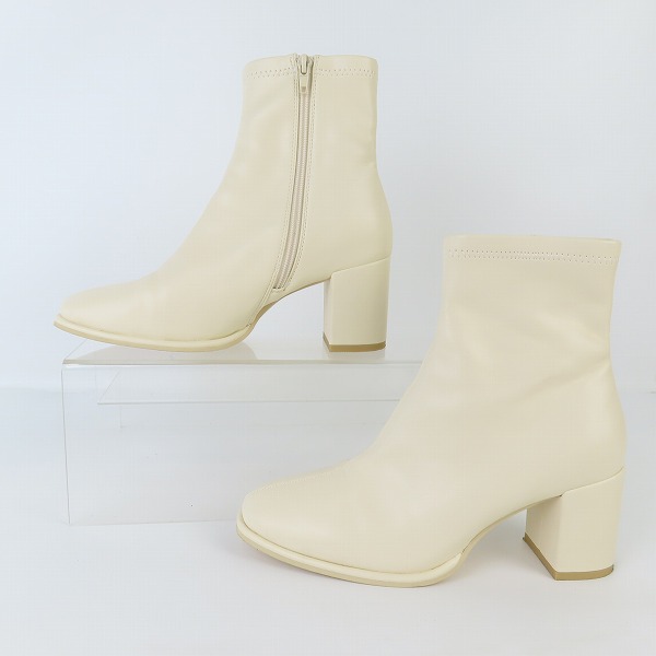 実際に弊社で買取させて頂いたSENSE OF PLACE/センスオブプレイス スクエアトウセンターシームストレッチブーツ アイボリー AA37-2HN001/Lの画像 3枚目