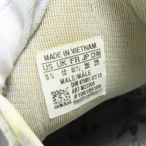 実際に弊社で買取させて頂いた【ジャンク】adidas×EDIFICE/アディダス×エディフィス CAMPUS 80s EF/キャンパス ホワイト スニーカー M22304/28.5の画像 5枚目