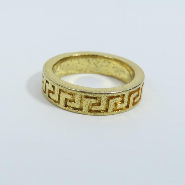 実際に弊社で買取させて頂いたVERSACE/ヴェルサーチ グレカ モチーフ ロゴ リング 16.5号の画像 2枚目