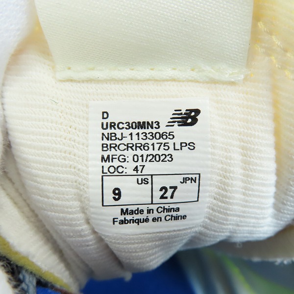 実際に弊社で買取させて頂いた【未使用】JUNYA WATANABE MAN×NEW BALANCE/ジュンヤワタナベマン×ニューバランス  スニーカー URC30MN3 /27.0の画像 5枚目