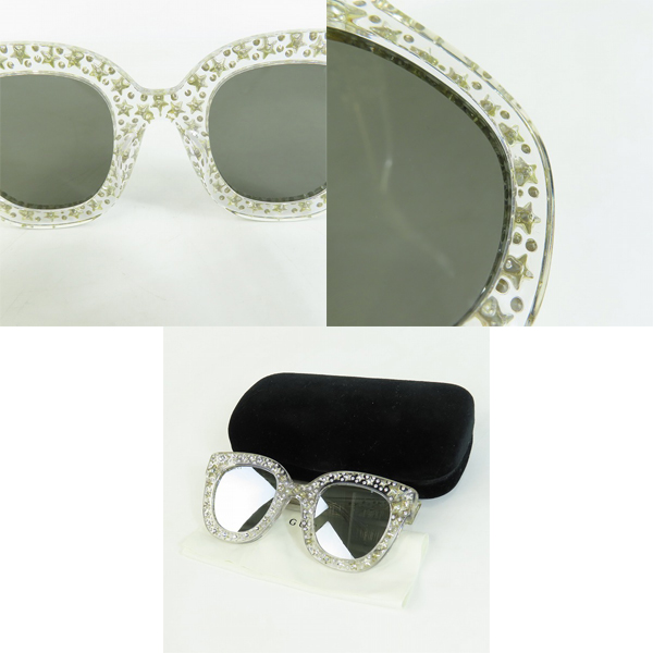 実際に弊社で買取させて頂いたGUCCI/グッチ スタースタッズ サングラス GG0116Sの画像 9枚目