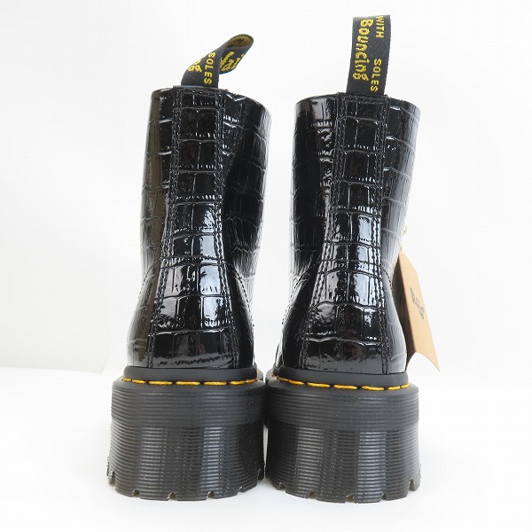 実際に弊社で買取させて頂いた【未使用】Dr.Martens/ドクターマーチン SINCLAIR ジャングル ブーツ クロコエンボス ブラック 26260001/UK5の画像 1枚目