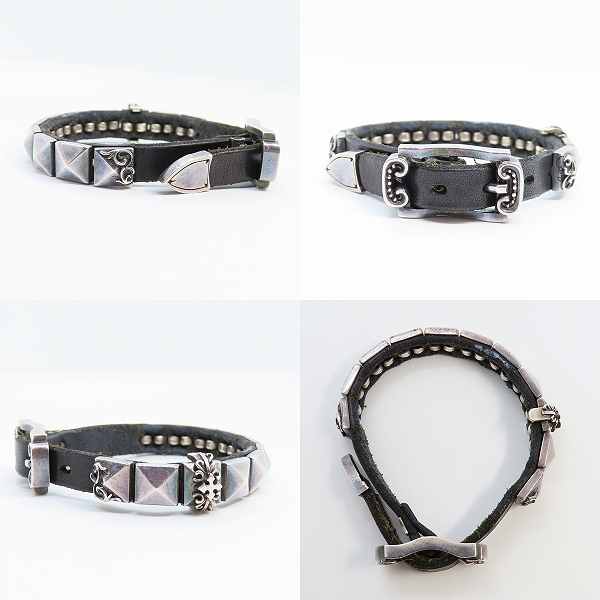 実際に弊社で買取させて頂いたF.A.L/FAL エフエーエル トゥームウォールズ レザー ブレスレットの画像 2枚目