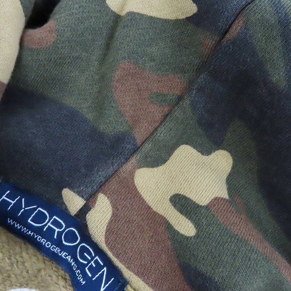 実際に弊社で買取させて頂いたHYDROGEN/ハイドロゲン カモフラ柄 バックスカル フルジップパーカー/Mの画像 7枚目