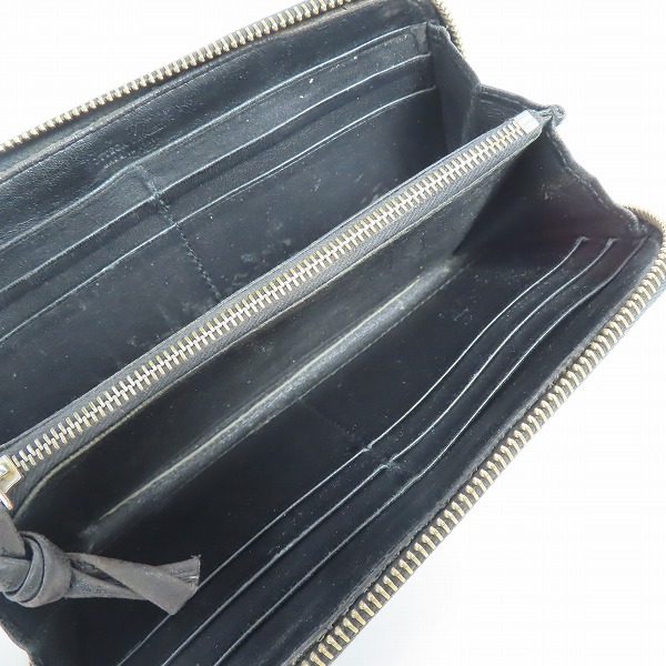実際に弊社で買取させて頂いたBOTTEGA VENETA/ボッテガヴェネタ イントレチャート ラウンドファスナー 長財布の画像 3枚目