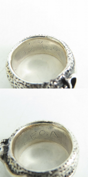 実際に弊社で買取させて頂いた【ギャラ付き】STARLINGEAR/スターリンギア フレーム スカル バンド リング SGR027/14-15号の画像 7枚目