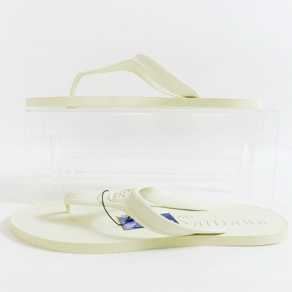 実際に弊社で買取させて頂いた【未使用】John Galliano/ジョンガリアーノ サンダル　ホワイト/40の画像 3枚目