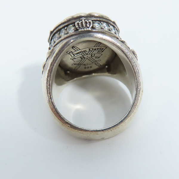 実際に弊社で買取させて頂いたJustin Davis/ジャスティンデイビス Jungle Skull Ring/ジャングルスカルリング SRJ521/19.5-20号の画像 4枚目